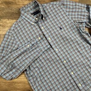 RALPH LAUREN Mens Blue Plaid Shirt ~Size Small ~‎ Button Up ~ Long Sleeve